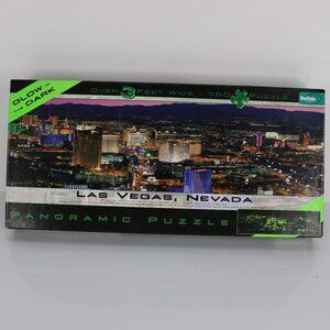 Las Vegas Panoramic Puzzle 750 Piece * Complete VG * 11 x 38 * 3 Feet Wide !